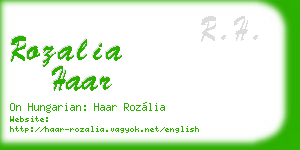 rozalia haar business card